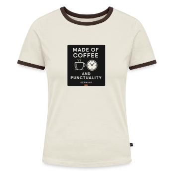 Made of Coffee and Punctuality – Germany Shirt - Women's Ringer T-Shirt - blue/white - Front