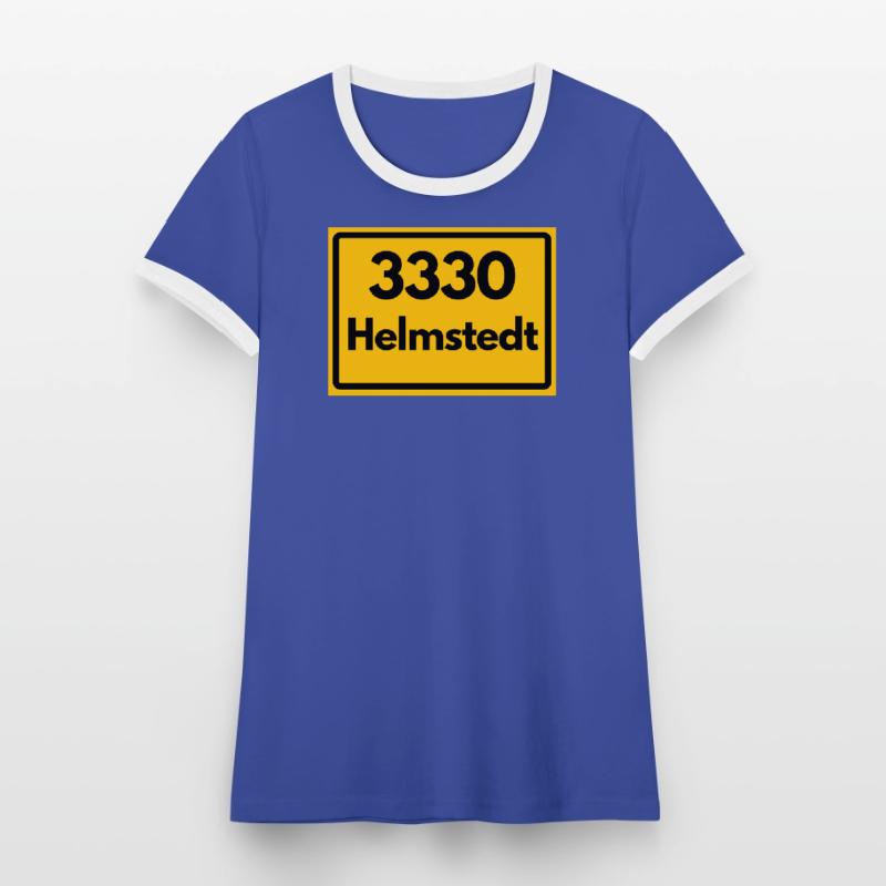 OLD POSTCODE ZIP CODE RETRO 3330 HELMSTEDT JULEUM! Women's Ringer T-Shirt