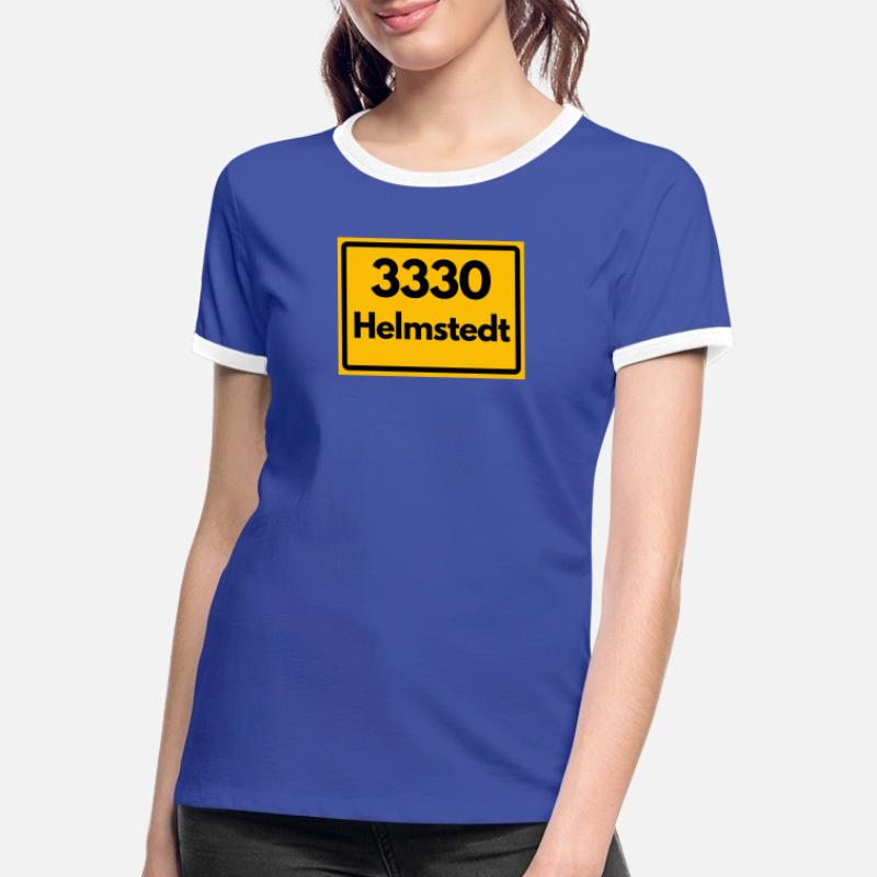 OLD POSTCODE ZIP CODE RETRO 3330 HELMSTEDT JULEUM! Women's Ringer T-Shirt