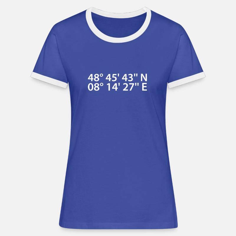 Baden-Baden coordinates - Women's Ringer T-Shirt - blue/white