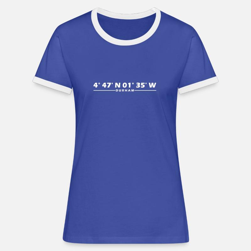 Durham Coordinates - Women's Ringer T-Shirt - blue/white