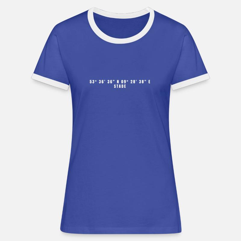 Stade Lower Saxony Coordinates - Women's Ringer T-Shirt - blue/white