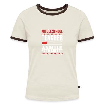 Lehrer der Mittelstufe - Frauen Kontrast-T-Shirt - Blau/Weiß - Vorne