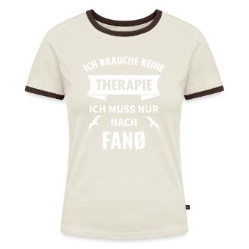 Fanø Fanö Dänemark Urlaub Idee - Frauen Kontrast-T-Shirt - Blau/Weiß - Vorne