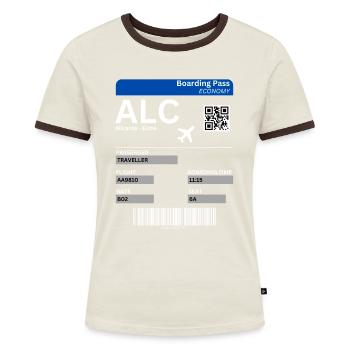 Alicante Flight Ticket Spain Holiday Idea - Women's Ringer T-Shirt - blue/white - Front