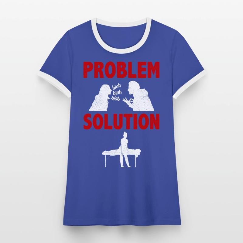 Massaging Massage Therapist Problem Solution Women's Ringer T-Shirt