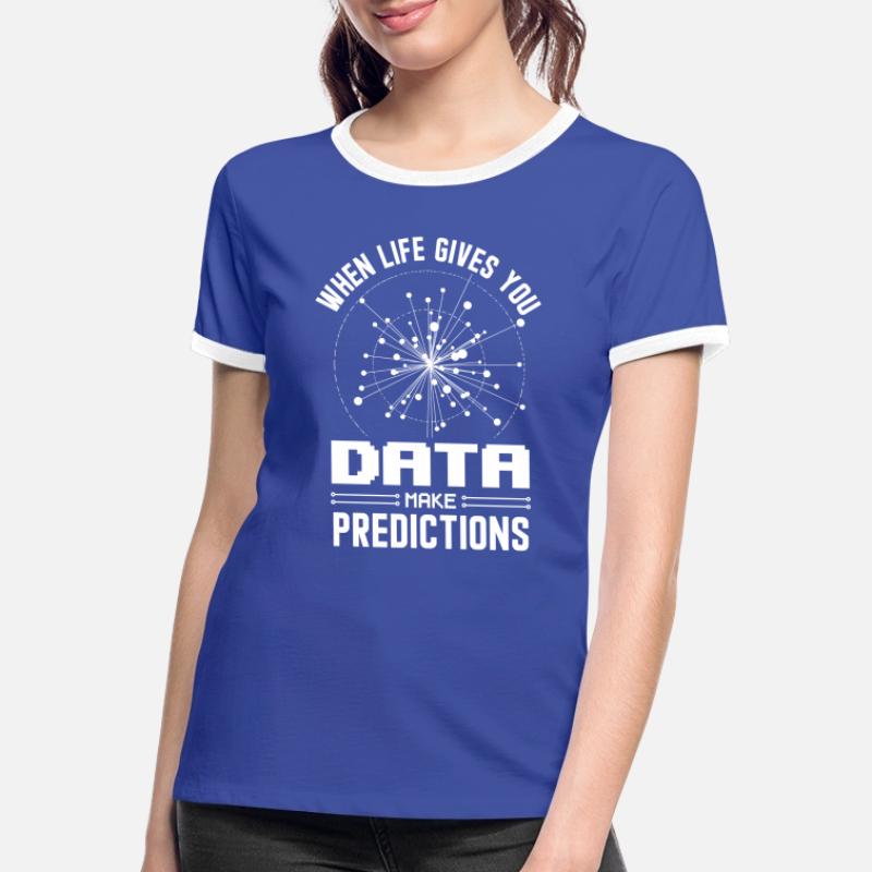Machine Learning Algorithmen KI Datenanalyst Frauen Kontrast-T-Shirt