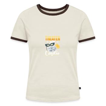 Le théâtre c’est mon cardio Acteurs Hommes Femmes - T-shirt contrasté Femme - bleu/blanc - Devant