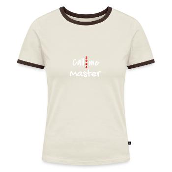 Master 2024 Masterabschluss Sponsion Absolvent - Frauen Kontrast-T-Shirt - Blau/Weiß - Vorne