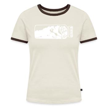 Randonnée Zugspitze - T-shirt contrasté Femme - bleu/blanc - Devant