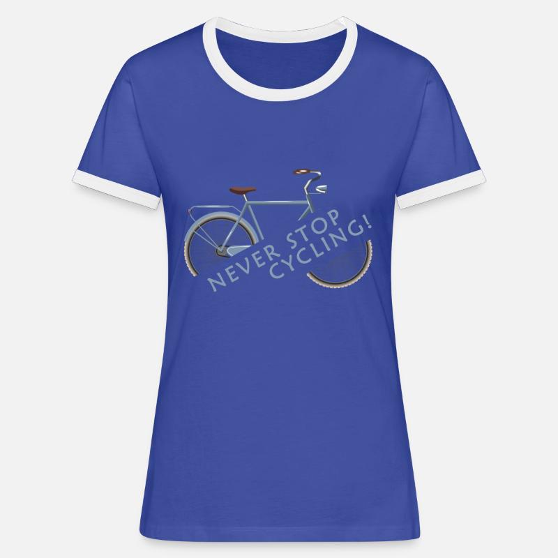 bicycle - Women's Ringer T-Shirt - blue/white
