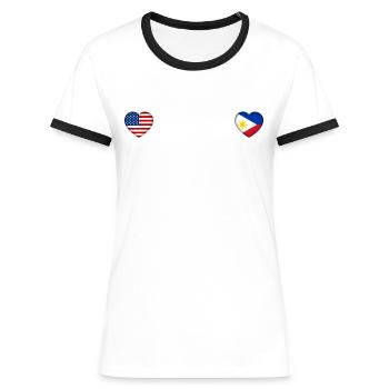 Philippines - Women's Ringer T-Shirt - blue/white - Front