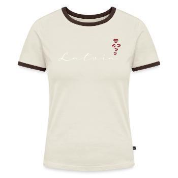 Lettonie - T-shirt contrasté Femme - bleu/blanc - Devant