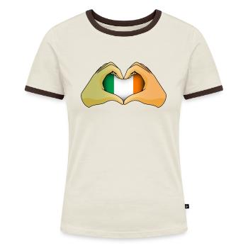 Irlande - T-shirt contrasté Femme - bleu/blanc - Devant
