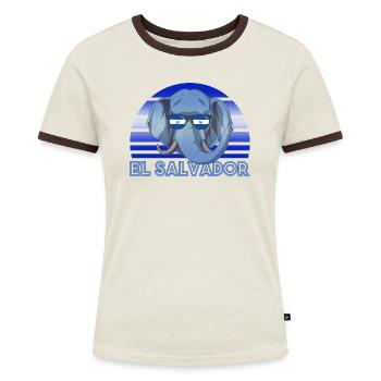 El Salvador - Women's Ringer T-Shirt - blue/white - Front