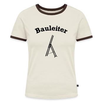 Bauleiter Baustelle Baustellen lustig - Frauen Kontrast-T-Shirt - Blau/Weiß - Vorne