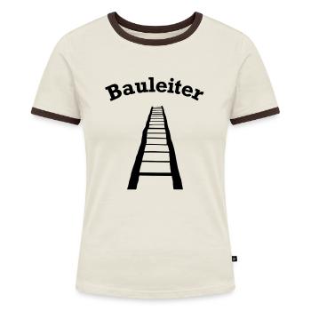 lustiges Bauleiter Baustellen Zubehör - Frauen Kontrast-T-Shirt - Blau/Weiß - Vorne