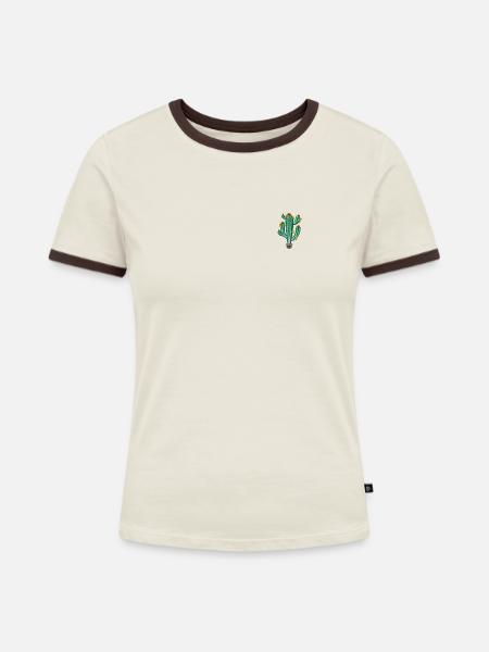 Cactus 1 - Camiseta contraste mujer - azul/blanco
