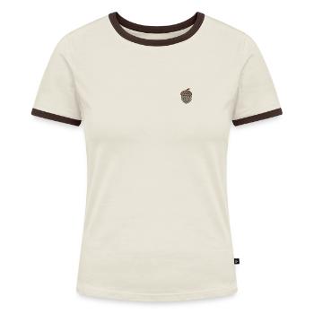 Gland brodé - T-shirt contrasté Femme - bleu/blanc - Devant