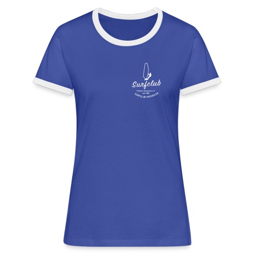 logo_surfclub_weiss_RZ - Frauen Kontrast-T-Shirt