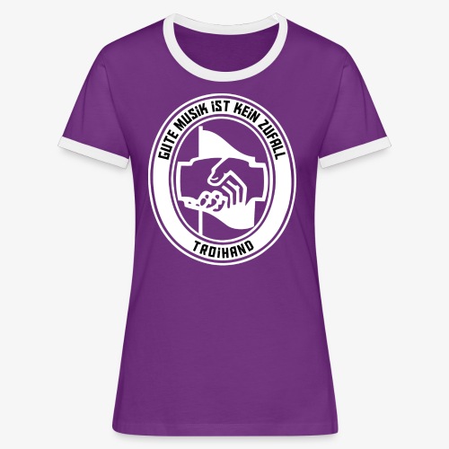 Logo Troihand invertiert - Frauen Kontrast-T-Shirt