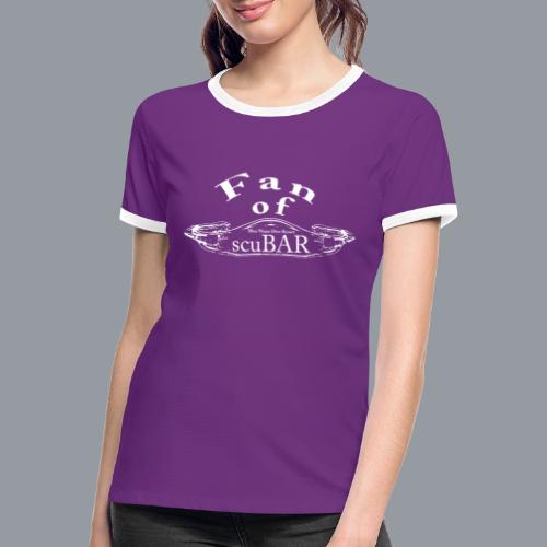 scubar fan weis - Frauen Kontrast-T-Shirt