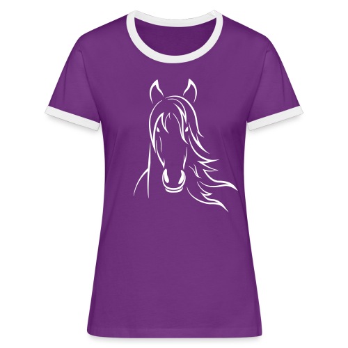Vorschau: Horse - Frauen Kontrast-T-Shirt