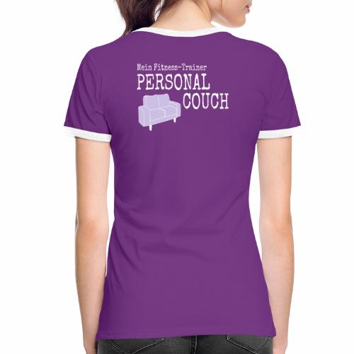 PERSONAL COUCH - Frauen Kontrast-T-Shirt