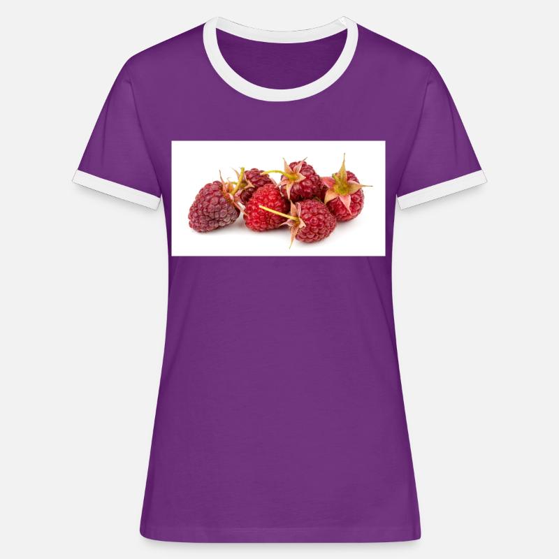 Raspberry. Raspberry - Women's Ringer T-Shirt - purple/white