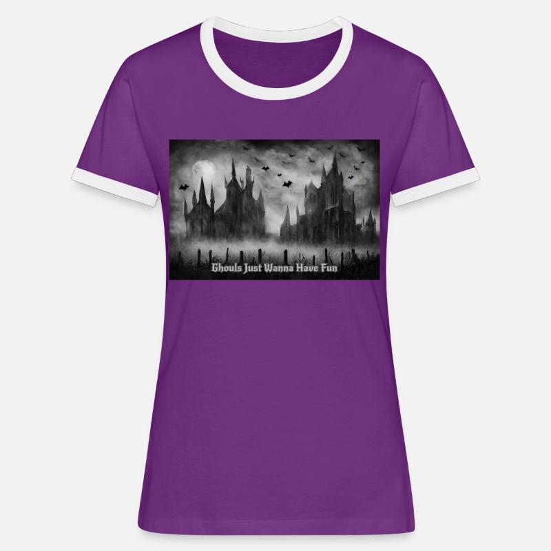 Halloween - Women's Ringer T-Shirt - purple/white