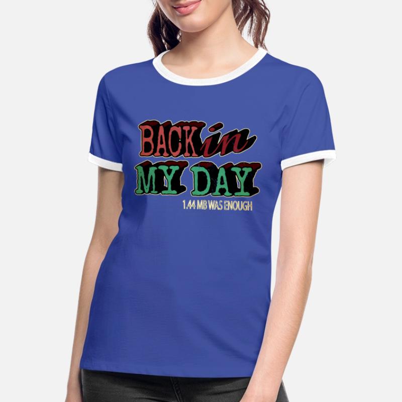 Computer Bday Fullstack Developer Programmation T-shirt contrasté Femme