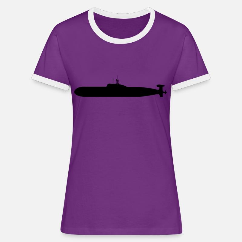 Akula - Women's Ringer T-Shirt - purple/white