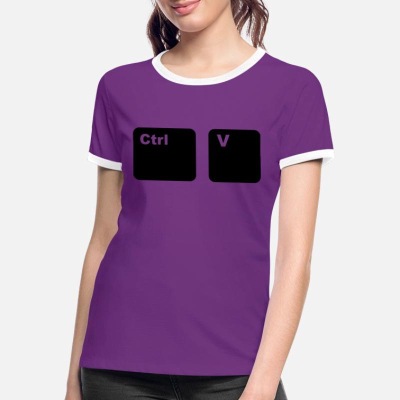 Ctrl + V Copy and Paste T-shirt contrasté Femme