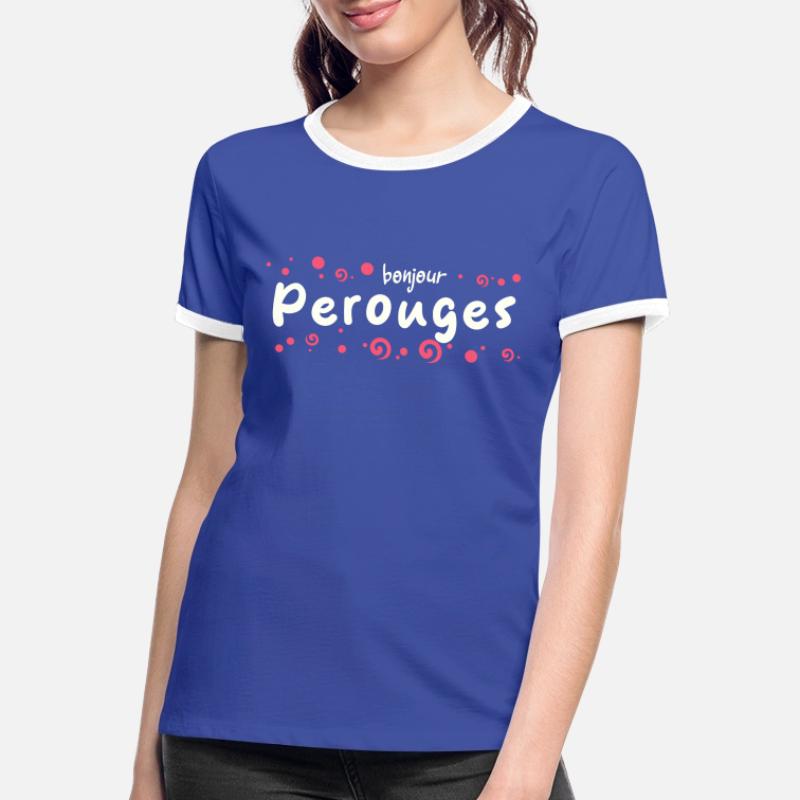 Pérouges Frauen Kontrast-T-Shirt