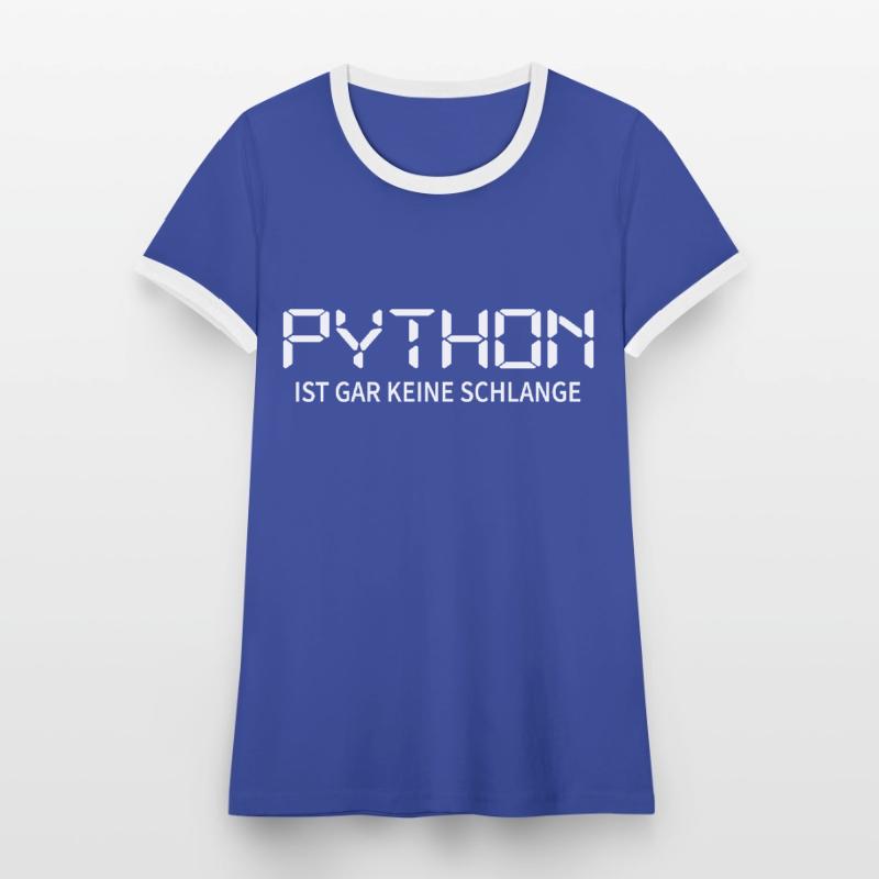 Nerd Python-Coder Server Download Programming Women's Ringer T-Shirt