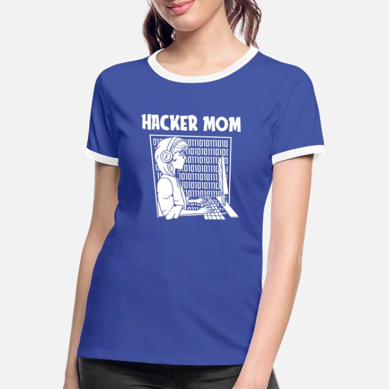 Entwickler Coder Programmierer Frauen Kontrast-T-Shirt