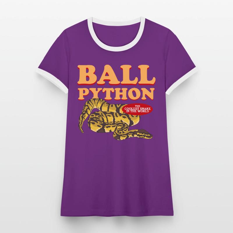 Roi Python Python Serpents Cadeau T-shirt contrasté Femme