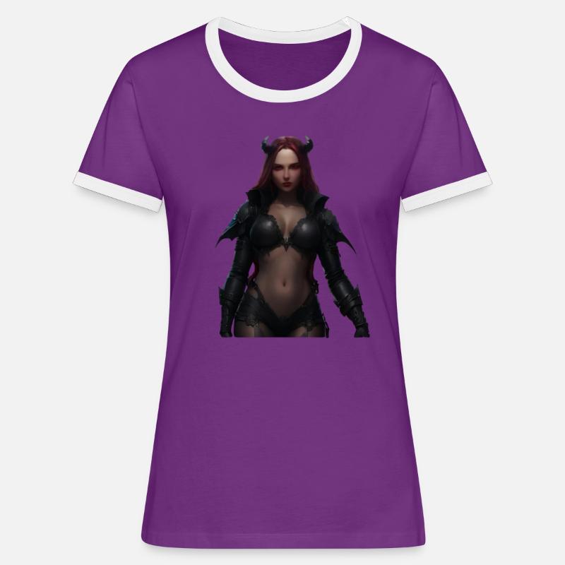 Devil's Bride - Women's Ringer T-Shirt - purple/white