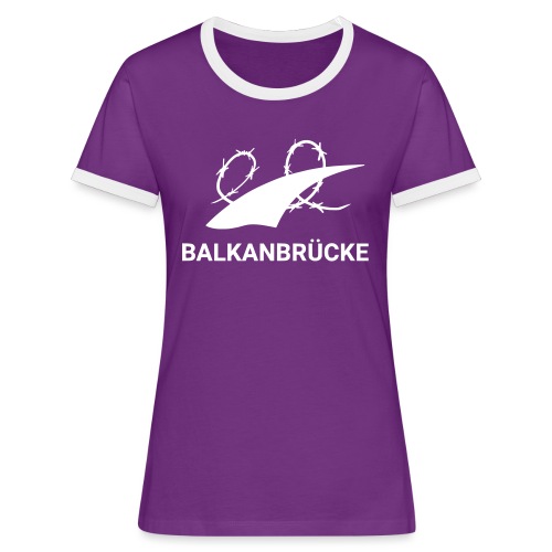 Balkanbrücke Logo - Frauen Kontrast-T-Shirt