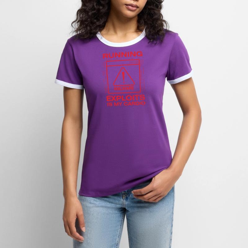 Hacker Programmer Developer Computer Science Women's Ringer T-Shirt