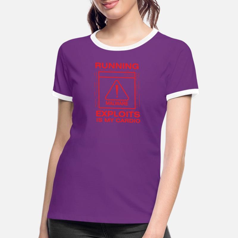 Hacker Programmer Developer Computer Science Women's Ringer T-Shirt