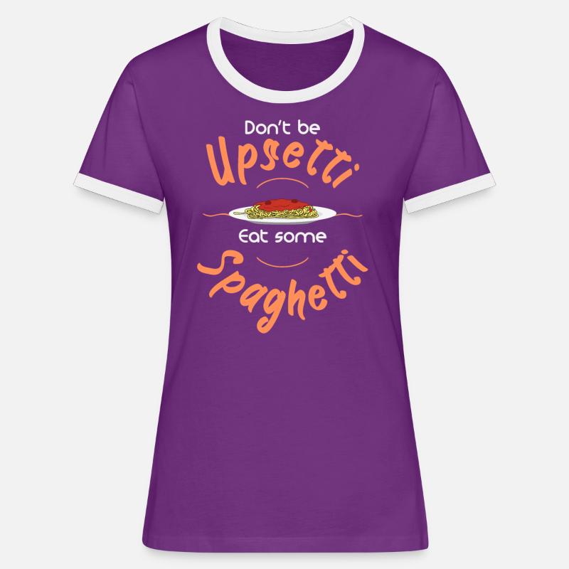 spaghetti - Women's Ringer T-Shirt - purple/white
