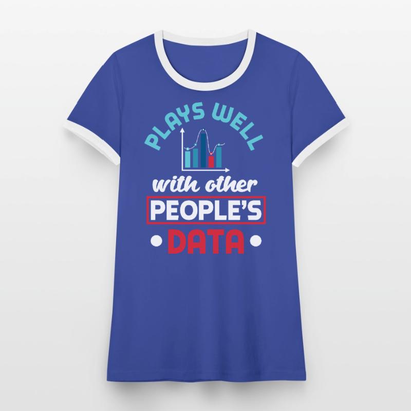 Data Engineering Data Analytics für einen Data Frauen Kontrast-T-Shirt