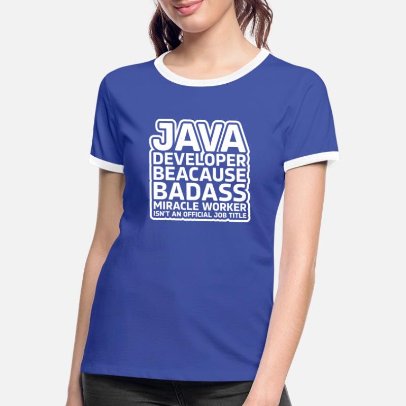 Java Developer Badass T-shirt contrasté Femme