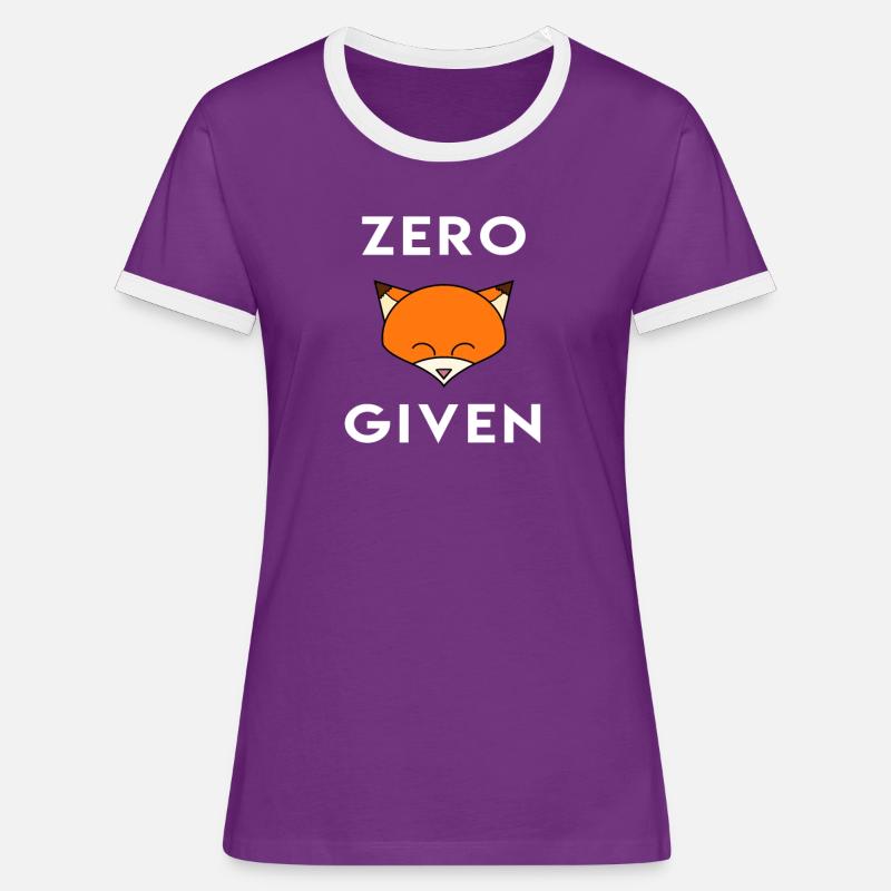Zero Fox Given - Women's Ringer T-Shirt - purple/white