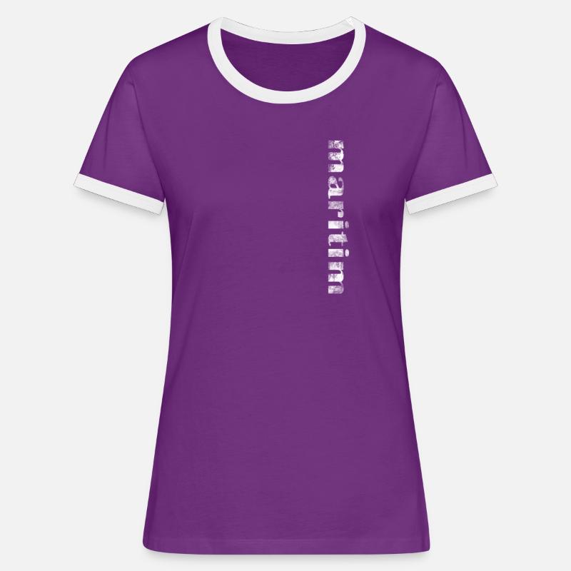 maritime - Women's Ringer T-Shirt - purple/white