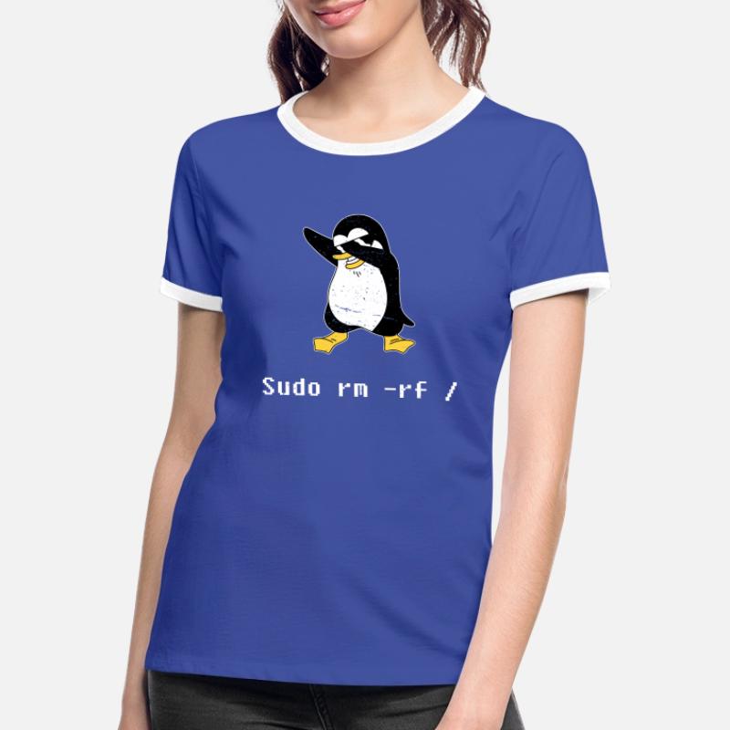Sudo rm RF Admin Sysadmin Java Linux Gift Women's Ringer T-Shirt