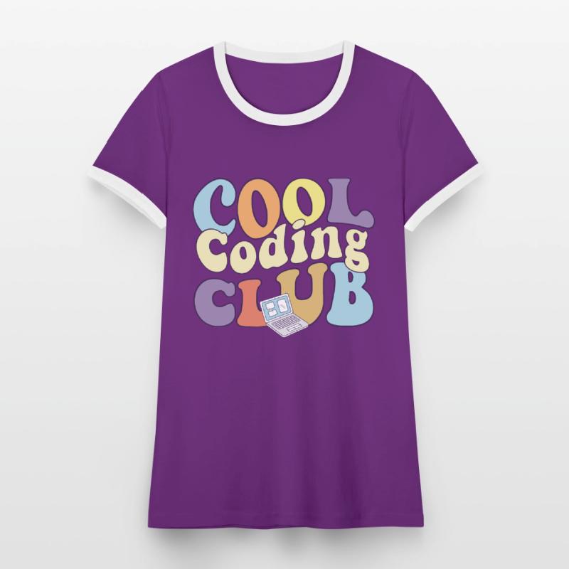 Cool Coding Club Computer Programmer Coder Frauen Kontrast-T-Shirt
