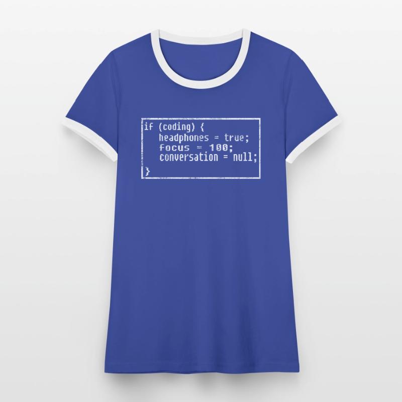 Codeurs codant T-shirt contrasté Femme