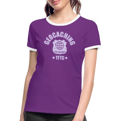 geocaching - 100 caches - TFTC / 1 color - Frauen Kontrast-T-Shirt